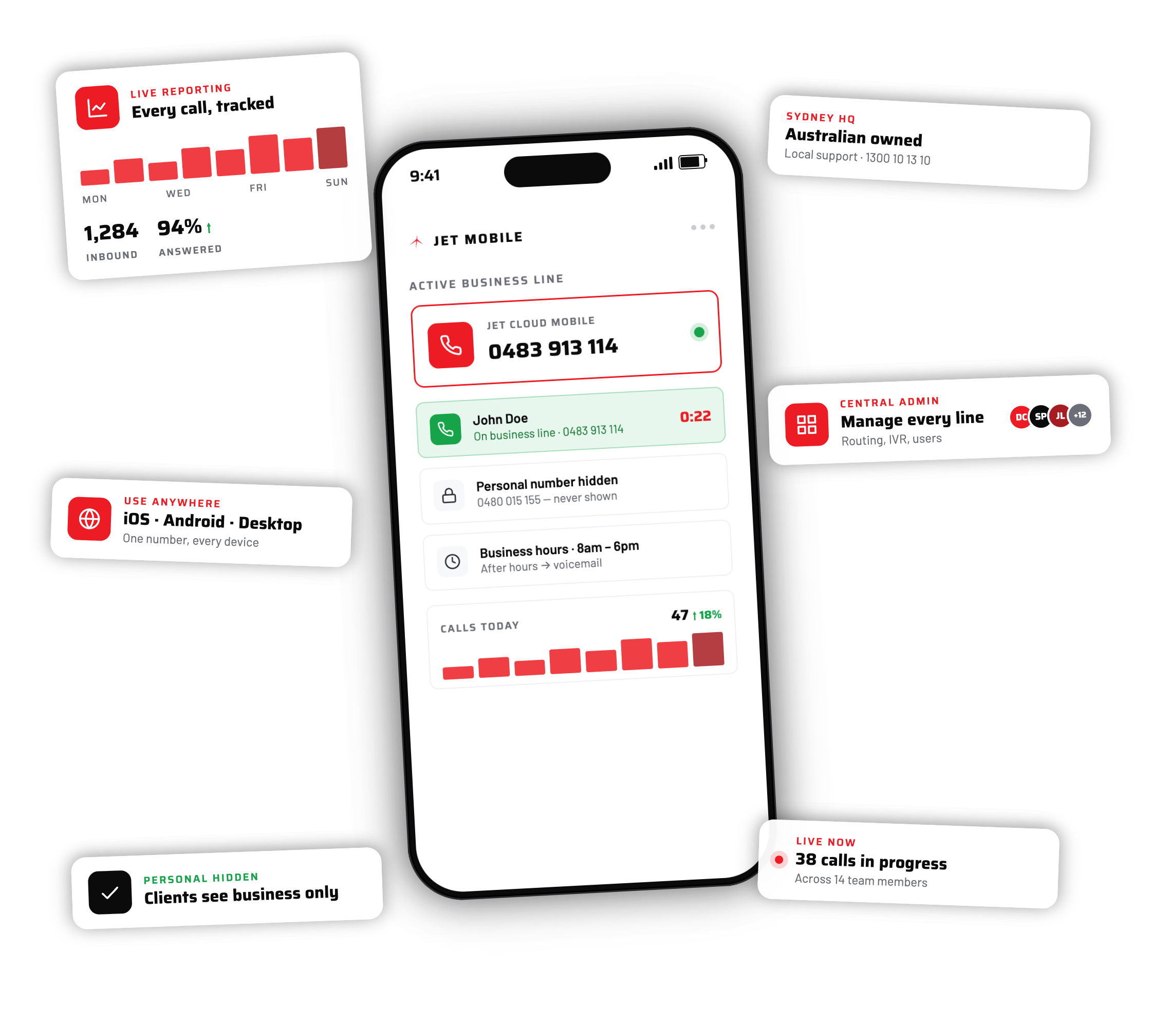 Jet Cloud Mobile app on smartphone